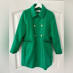 ZARA buttoned tailored coat I Color - Green I Size Medium - Worn once
